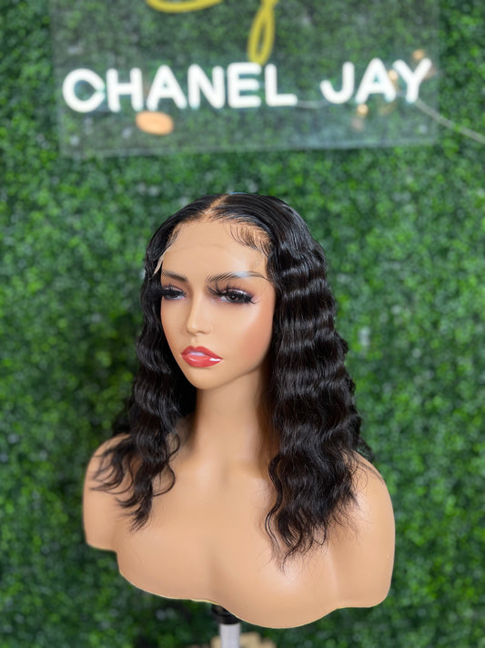 Virgin 5x5 HD Lace Closure Unit Body Wave Long Bob w/ Crimps