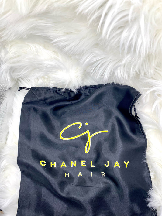 Logo Satin Wig Bag